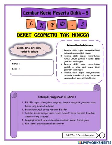 5. Deret Geometri Tak Hingga