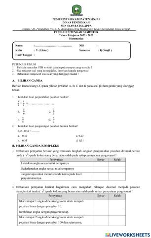 Pts matematika sdn 59