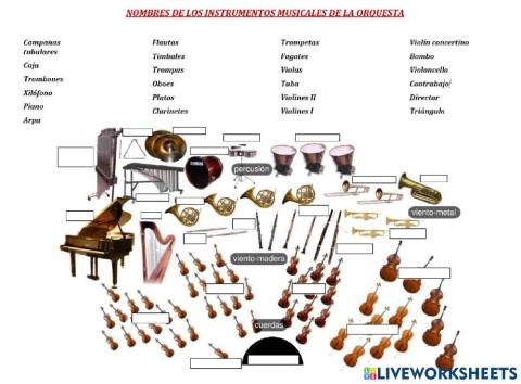 Instrumentos de la orquesta