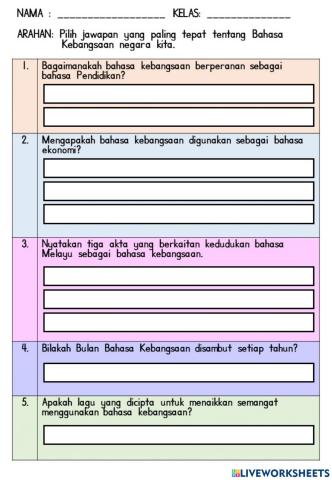 Unit 11: Bahasa Kebangsaan