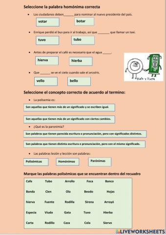 Homonimia, polisemia y paronimia