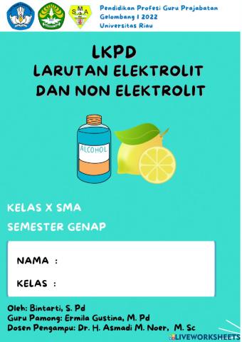 Larutan elektrolit dan non elektrolit