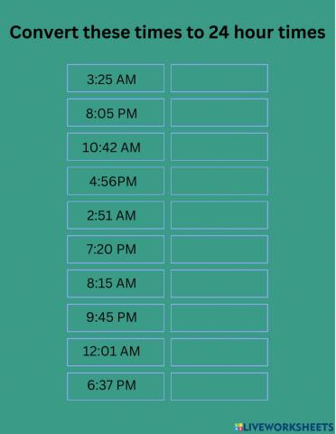 Converting 12 HR Time to 24 HR Time