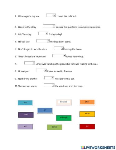 Conjunctions