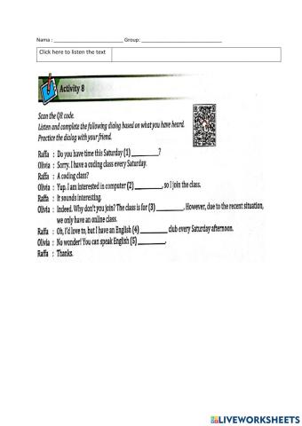 Activity 8 Page 6 Grade 8