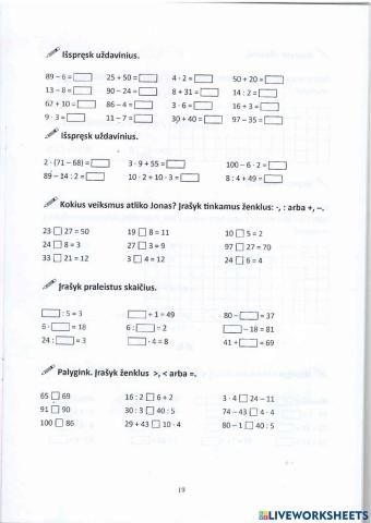 Matematikos uždaviniai