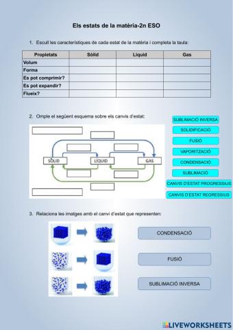 Els estats de la matèria-2n ESO