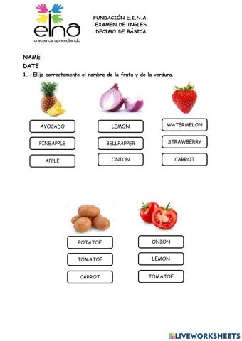 Examen primer quimestre