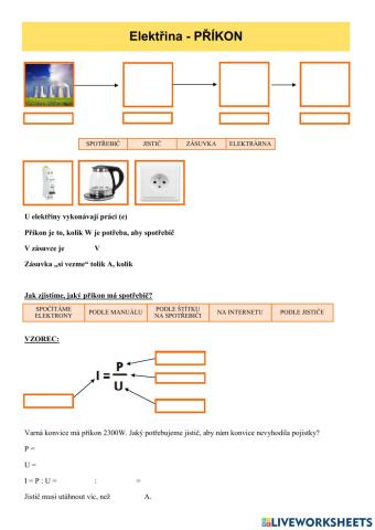 Elektřina - příkon