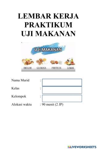 LKPD UJI MAKANAN VIRTUAL