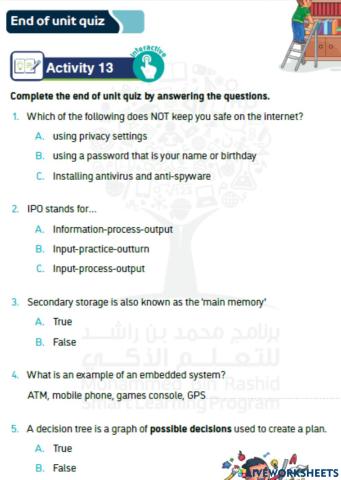 G5-T2-U1-Activity: 13 (End of Unit Quiz)