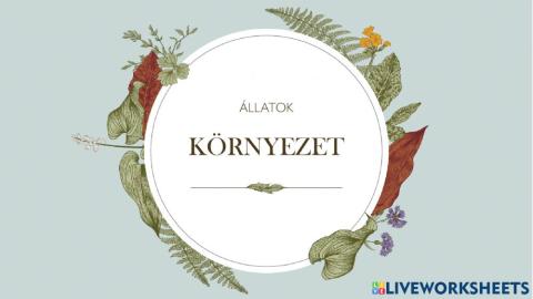 Környezet-ÁLLATOK