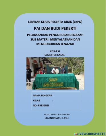 Lkpd 3 - menyolatkan dan menguburkan