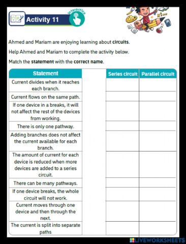 G5- T2-U3-Activity 11 (Series and Parallel Circuits)