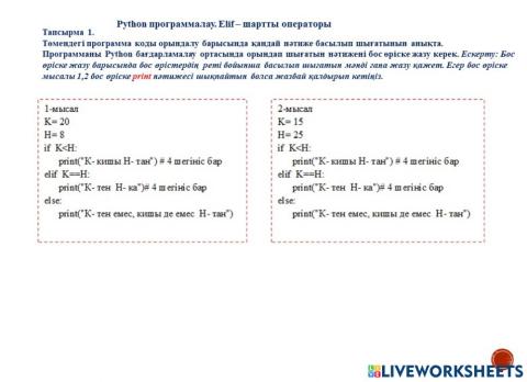 Python программалау тілі