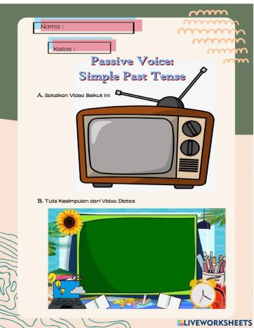 Passive Voice: Simple Past Tense