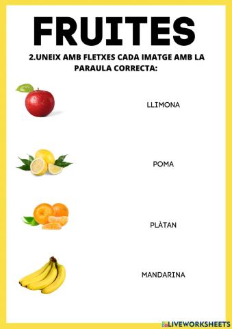 Activitat 1 fruites