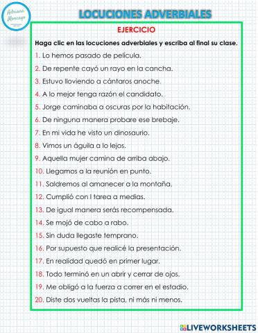 Locuciones adverbiales