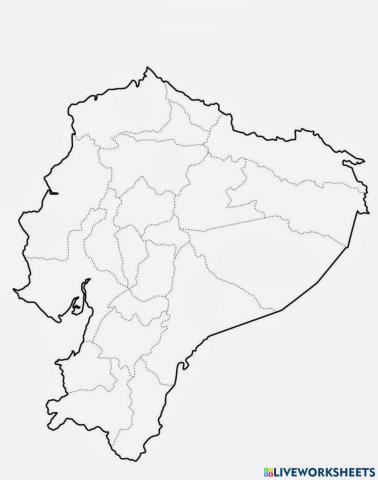 Division Política de la región Amazonica del Ecuador