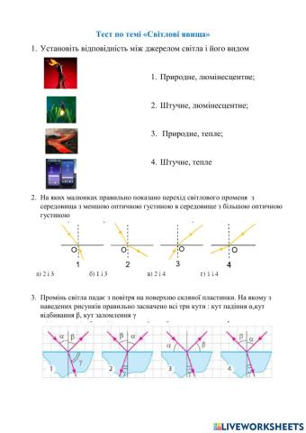 Світлові явища