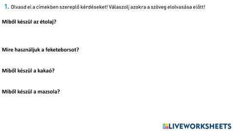 Növényi eredetű alapanyagok, fűszerek