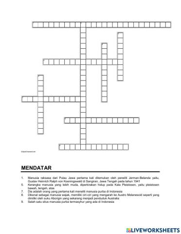 Evaluasi sejarah Teka-Teki Silang