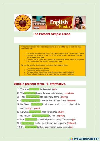 First Class  simple present tense