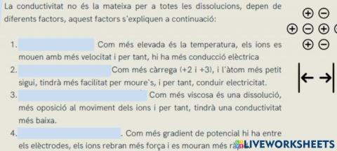 Factors conductivitat elèctrica