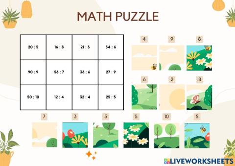 Math Puzzle Pembagian