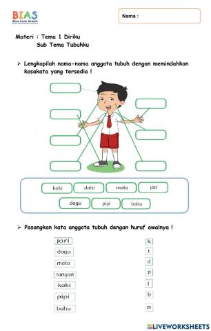 Latihan Soal Kelas 1 Tema Diriku