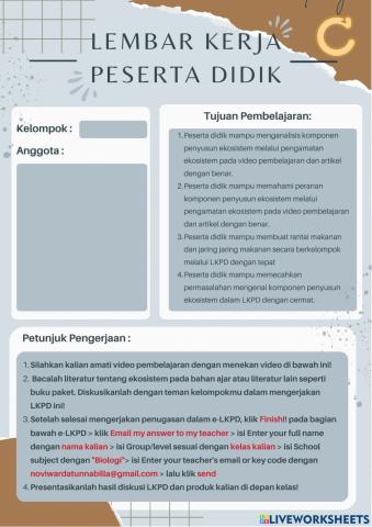 LKPD Ekosistem Pertemuan 1 (Kode C)