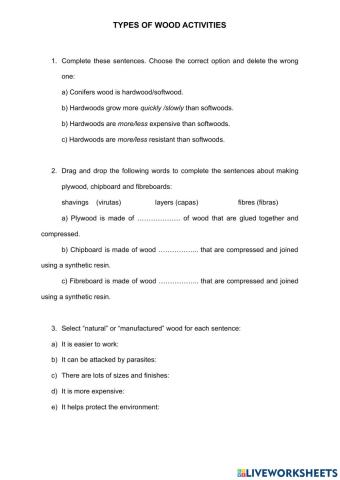 Types of wood