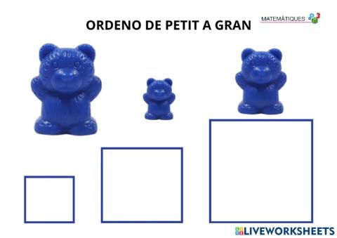 Ordeno de petit a gran