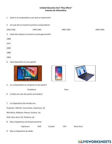 Examen de Informatica