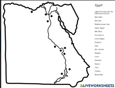 Ancient Egypt Map