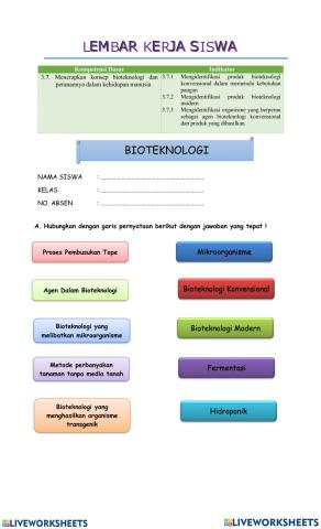 LKPD Perbedaan Bioteknologi Konvensional dan Modern