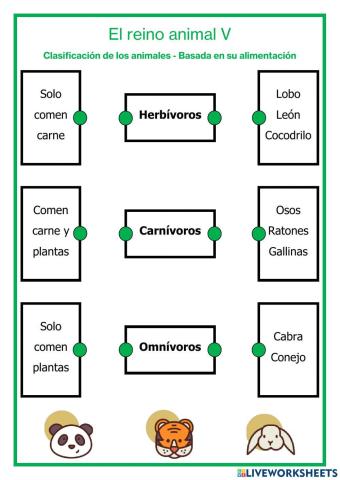 El reino animal V - Clasificación de los animales - Alimentación