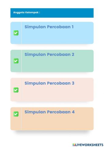 Hasil percobaan