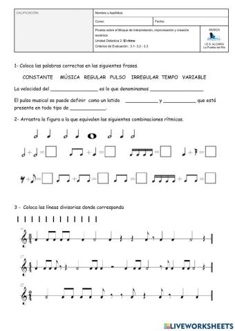 Examen Tema 2 1º ESO