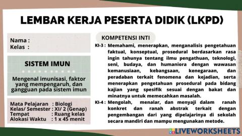 LKPD Sistem Imun