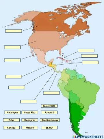 America del norte y el centro