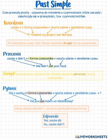 Past Simple theory + exercises