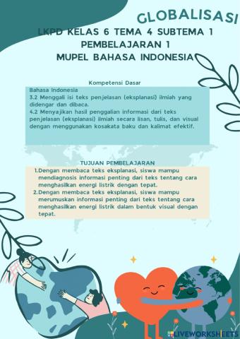 Kelas 6 Tema 4 Subtema 1 Pembelajaran 1 Bahasa Indonesia