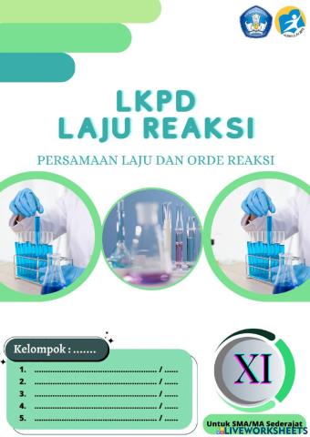 E-LKPD Persamaan Laju dan Orde Reaksi