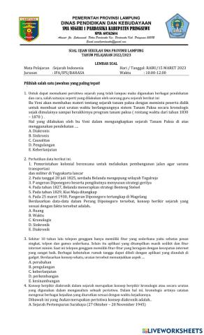 Soal us sejarah indonesia