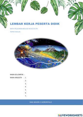 Lembar Kerja Peserta Didik (Evolusi)