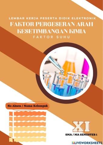 Faktor Pergeseran Arah Kesetimbangan Kimia (Fator Suhu)