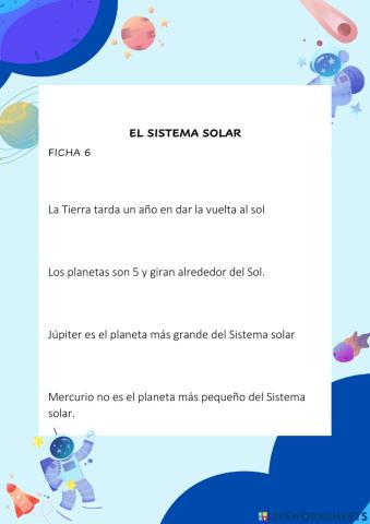 El sistema solar