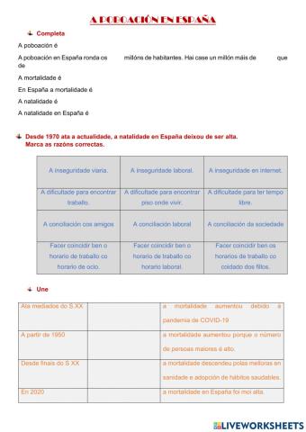 A poboación e as migracions