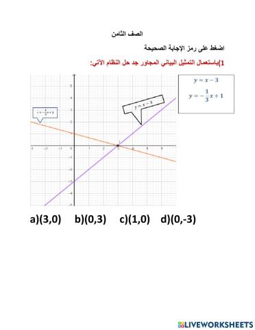 ورقة عمل رياضيات